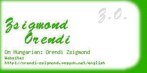 zsigmond orendi business card